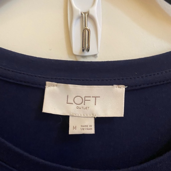 LOFT Outlet sleeveless navy swing dress Sz-M - Picture 3 of 4